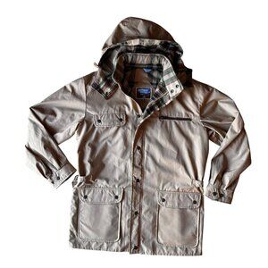 Vtg Northwest Territory‎ Barn Coat Mens M Hooded Chore Jacket Flannel Lined